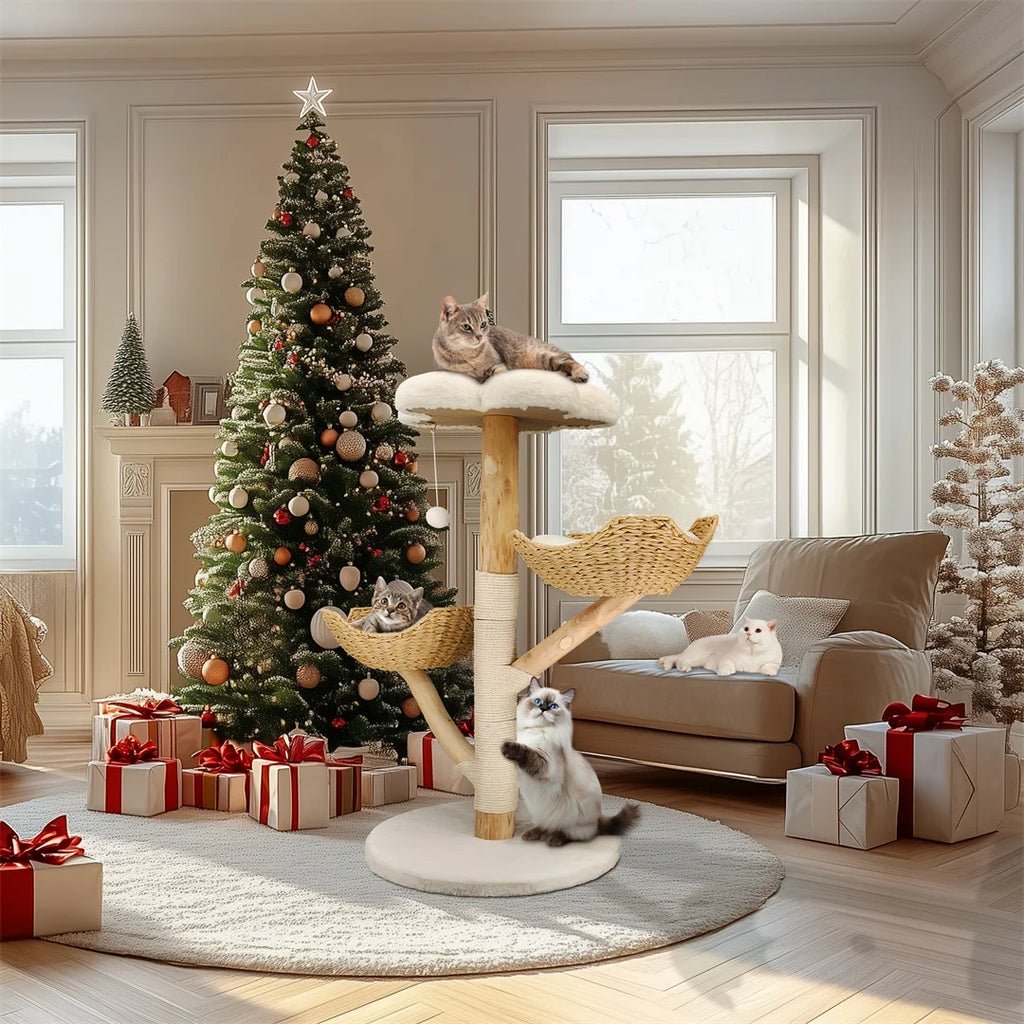 Arbre à Chat Luxe en bois massif